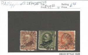 Philippines Used Sc #217, 218, 219 (S30422)
