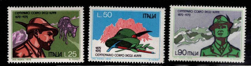 Italy Scott 1067-1069 MNH** Alpine Corp stamp set 1972