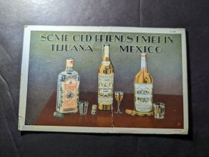 1931 Mexico Postcard Cover Tijuana to Little Rock AR Alcohol from Tijuana Mexico