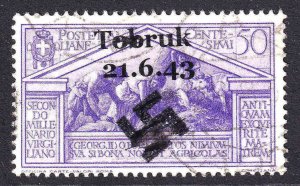 ITALY 252 TOBRUK 21.6.43 OVERPRINT CDS F/VF SOUND