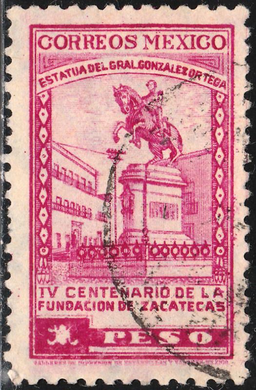 MEXICO 822, $1P 400th Anniversary of Zacatecas. Used. (880)