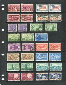 USA; 1940s-50s early pictorial issues fine Mint & Used LOT