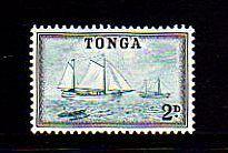 TONGA - 1953 - SCHOONER - CANOE - SHIP - MINT SINGLE!
