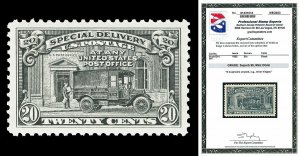 Scott E14 1925 20c Special Delivery Issue Mint Graded Superb 98 NH with PSE CERT