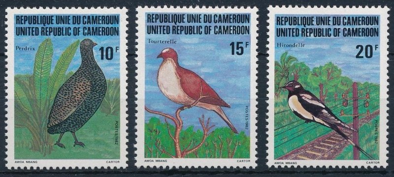 1982 Cameroon 985-987 Birds 13,00 €