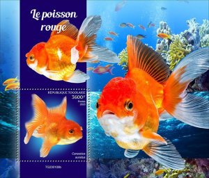 TOGO - 2023 - Goldfish - Perf Souv Sheet - Mint Never Hinged