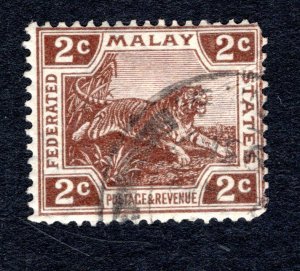 Federation of Malaya SC #51   F, Used,  CV $15.00 .....  3700041