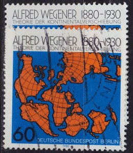 GERMANY BERLIN [1980] MiNr 0616 DD ( O/used ) [01] Doppeldruck schwarz