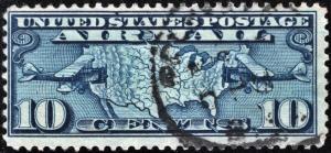 SC#C7 10¢ Map & Planes (1926) Used