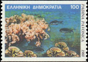 Greece #1616A-1620A, Complete Set(5), 1988, Marine Life, Never Hinged