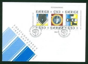 Sweden. FDC 1990 Cachet.  Photography In Sweden 100 Year. Engraver: Z. Jakus.