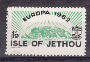 Jethou Error 1962 Europa 1/9 value Massive black shift Unmounted mint