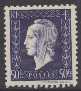 France Scott 523 - SG888, 1945 Marianne Dulac 50f MH*