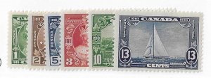 Canada Sc #211-216 set of 6 NH VF