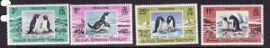 British Antarctic Territory-Sc#72-5-unused NH set-Birds-Penguins-1979-