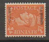 GB George VI  SG 488a  mounted min  with overprint? wmk sideways