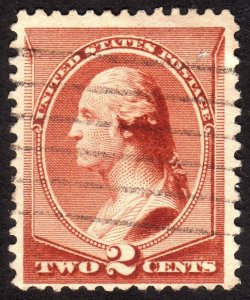 1883, US 2c, Washington, Used, Sc 210