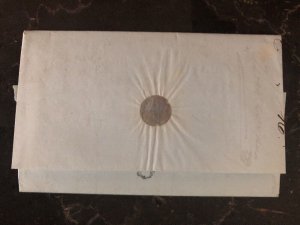 1861 Parral Chihuahua Mexico Stampless Letter sheet Cover Domestic Used