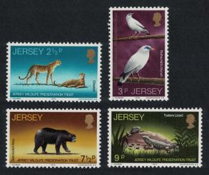 Jersey Mynah Birds Cheetah Bear Tuatara Wildlife Preservation Trust 4v SG#73-76