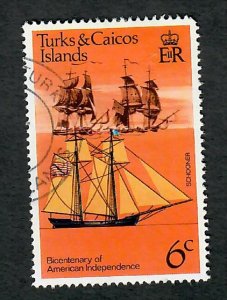 Turks and Caicos #311 used single