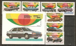 Malagasy 1993 Cars Automobile Transport Sc 1113 M/s MNH # 13129