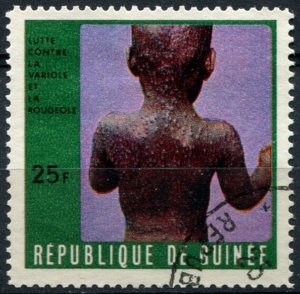 Guinea  Sc#552 Used, 25fr multi, Fight against smallpox and measles (1970)