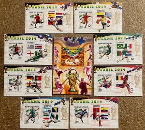 Stamps Deluxe Blocs & S/S Football Worldcup Brazil 2014 Burundi Imperf.-