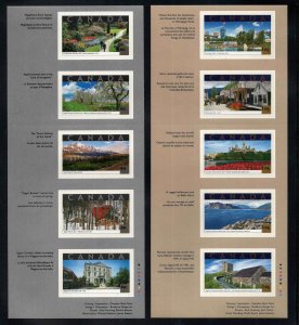 CANADA Scott 1914-1905  self adhesive Tourism Booklet Panes