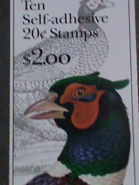 ​UNITED STATES STAMP:1998-SC#3051b- RING NECKED PHEASANT-BOOKLET OF 10 STAMPS