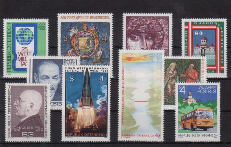 Austria 1982 Complete Year Set Mint NH