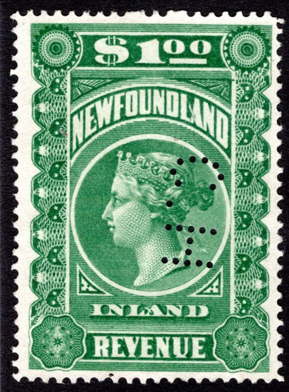 R6, NSSC, with Small C.H. cancel*,$1 Green, F/VF, Inland Revenue, 1898, QV