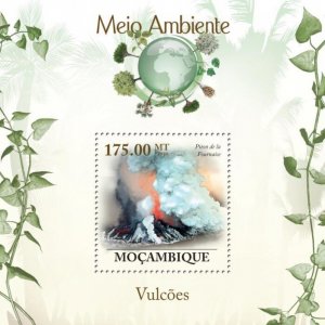 MOZAMBIQUE - 2010 - Volcanoes - Perf Souv Sheet - Mint Never Hinged