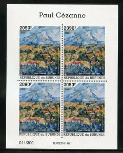 `BURUNDI 2022 PAUL CEZANNE ST. VICTORY MOUNTAIN  II SHEET MINT NEVER HINGED