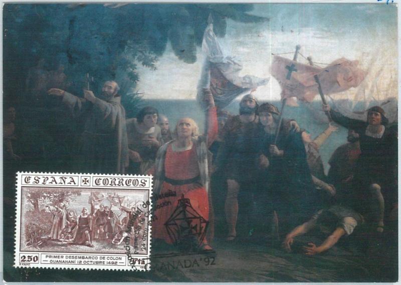 69163 -  SPAIN - Postal History - MAXIMUM CARD 1992  - Christopher Columbus