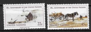 United Nations 447-48 40th UN set MNH