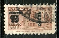 Colombia; 1953: Sc. # C228: Used Single Stamp