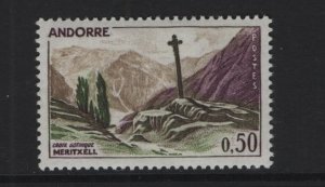 Andorra French #150 MNH  1961 Gothic Cross Meritxell 50c