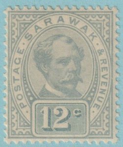 SARAWAK 16? - 12 CENT COLOR ERROR! GRAY BLUE! - MINT LIGHTLY HINGED OG * TCZ