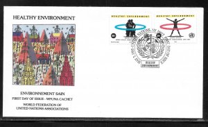 United Nations NY 624-625 Healthy Environment WFUNA Cachet FDC First Day Cover