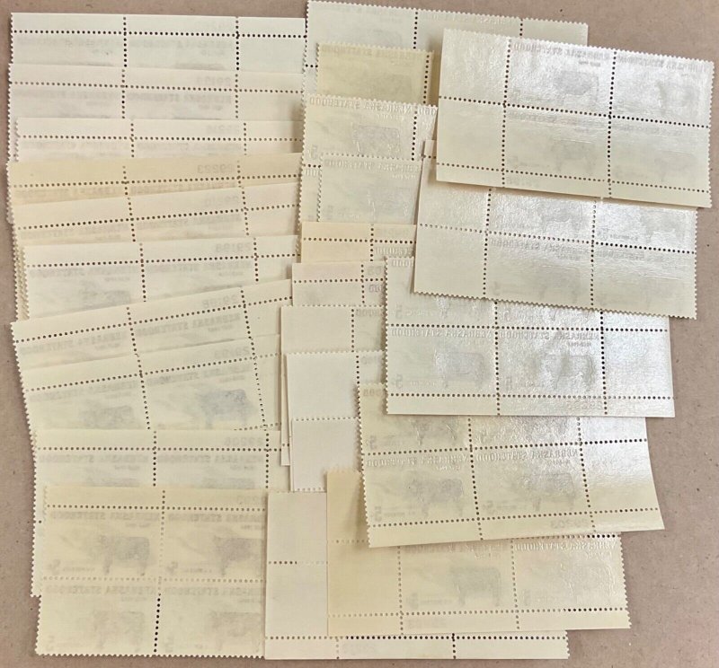 1328 Nebraska Statehood Centennial  25 MNH 5 c Plate Blocks FV $5.00  1967
