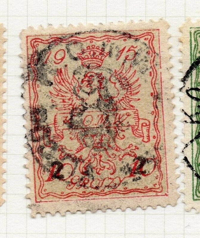 Poland Warsaw 1915 Early Issue Fine Used 2gr. Surcharged Postmark NW-14470