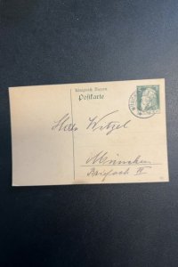 Germany Bavaria used postal card Munchen cancel lot #38