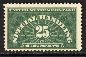 SCOTT QE4 1925 25 CENT SPECIAL HANDLING ISSUE EFO VARIETY MNH OG F-VF CAT $140!
