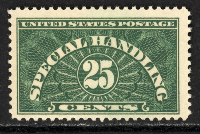 SCOTT QE4 1925 25 CENT SPECIAL HANDLING ISSUE EFO VARIETY MNH OG F-VF CAT $140!