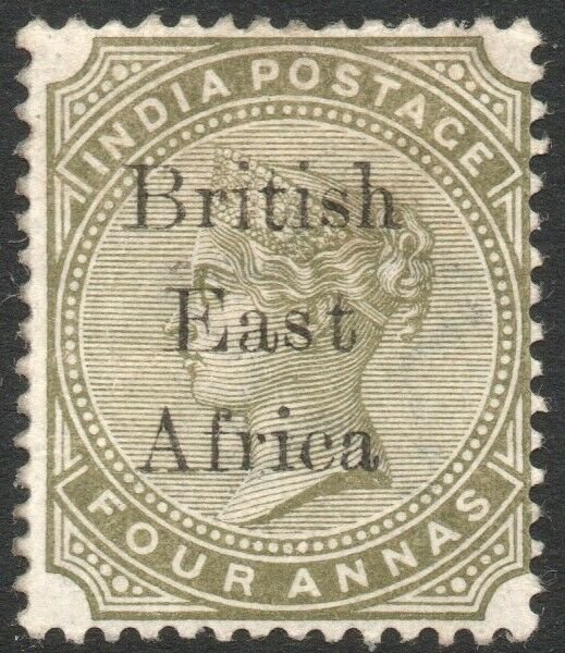 BRITISH EAST AFRICA-1895-96 4a Slate-Green Sg 55b MOUNTED MINT V42919