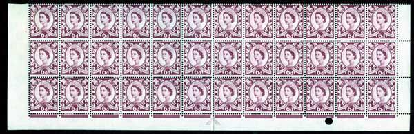 Scotland XS17 6d Cyl 4 I/E Block of 36 U/M