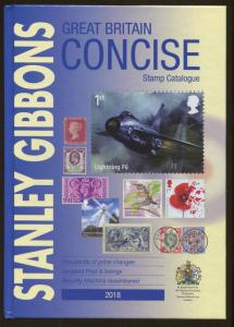 New 2018 Stanley Gibbons Great Britain Concise Postage Stamp Catalogue Hardcover