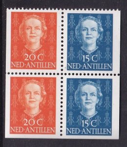 Netherlands Antilles #219a MNH 1979 Juliana 20+15+20+15c  from Booklet