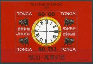 1997 Tonga 1445-1448/B28 Chinese calendar - Year of the Ox 11,00 €