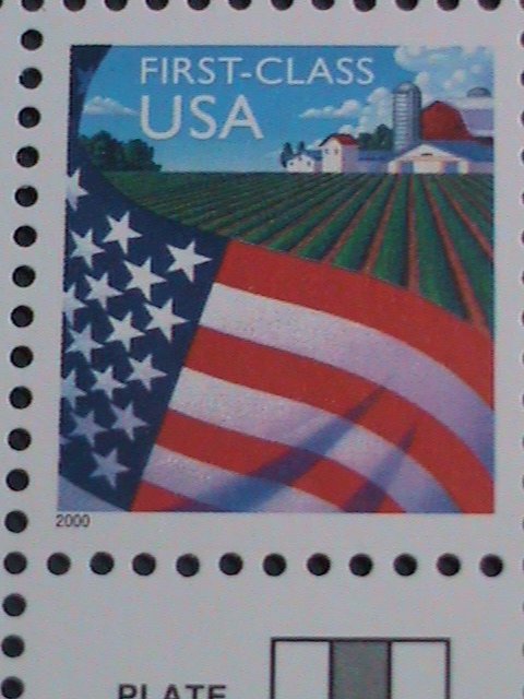 ​UNITED STATES-2000 SC# 3450 FLAG OVER FARM MNH FULL SHEET- VERY FINE